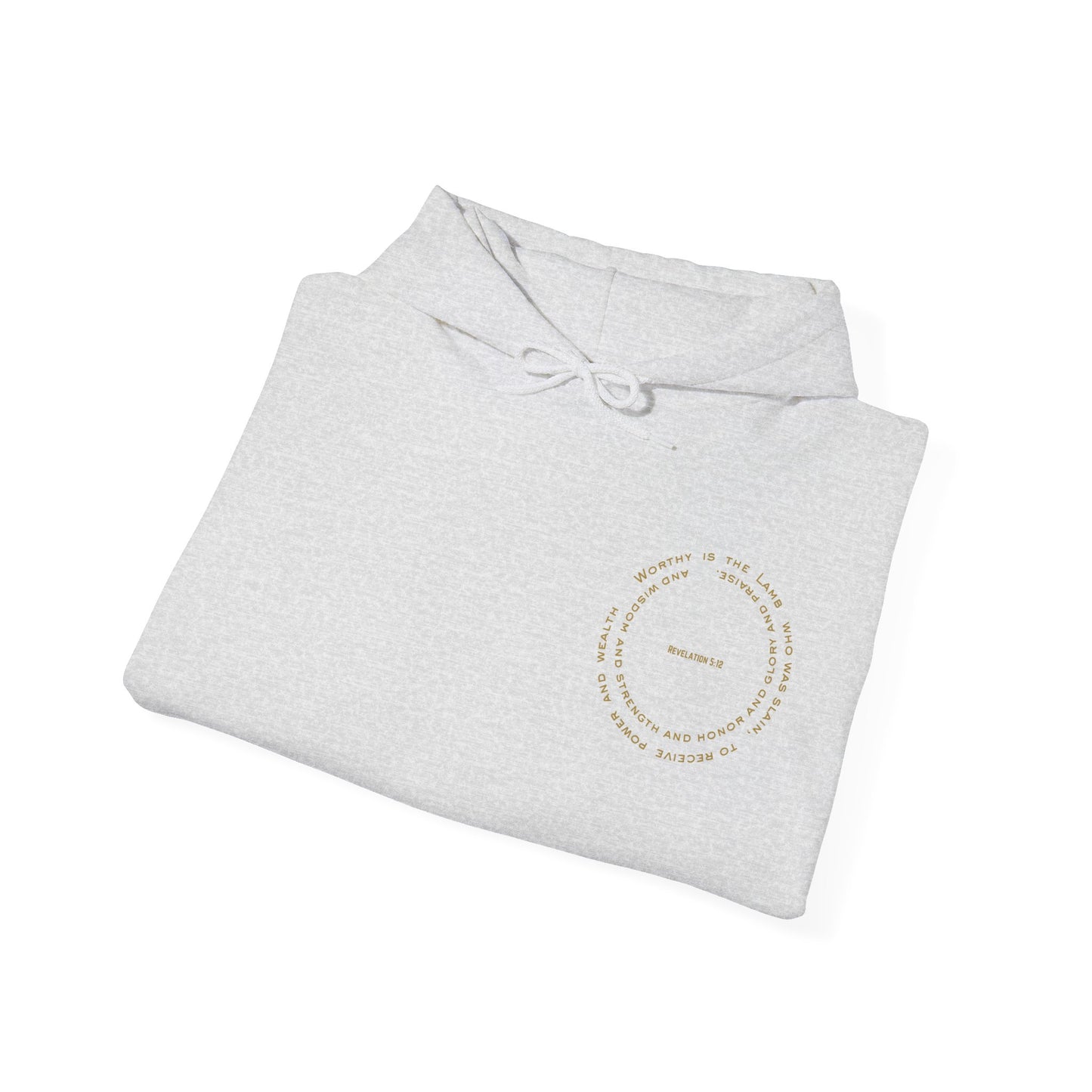 Hoodie with Lamb and New Jerusalem Scene Revelation 5:12