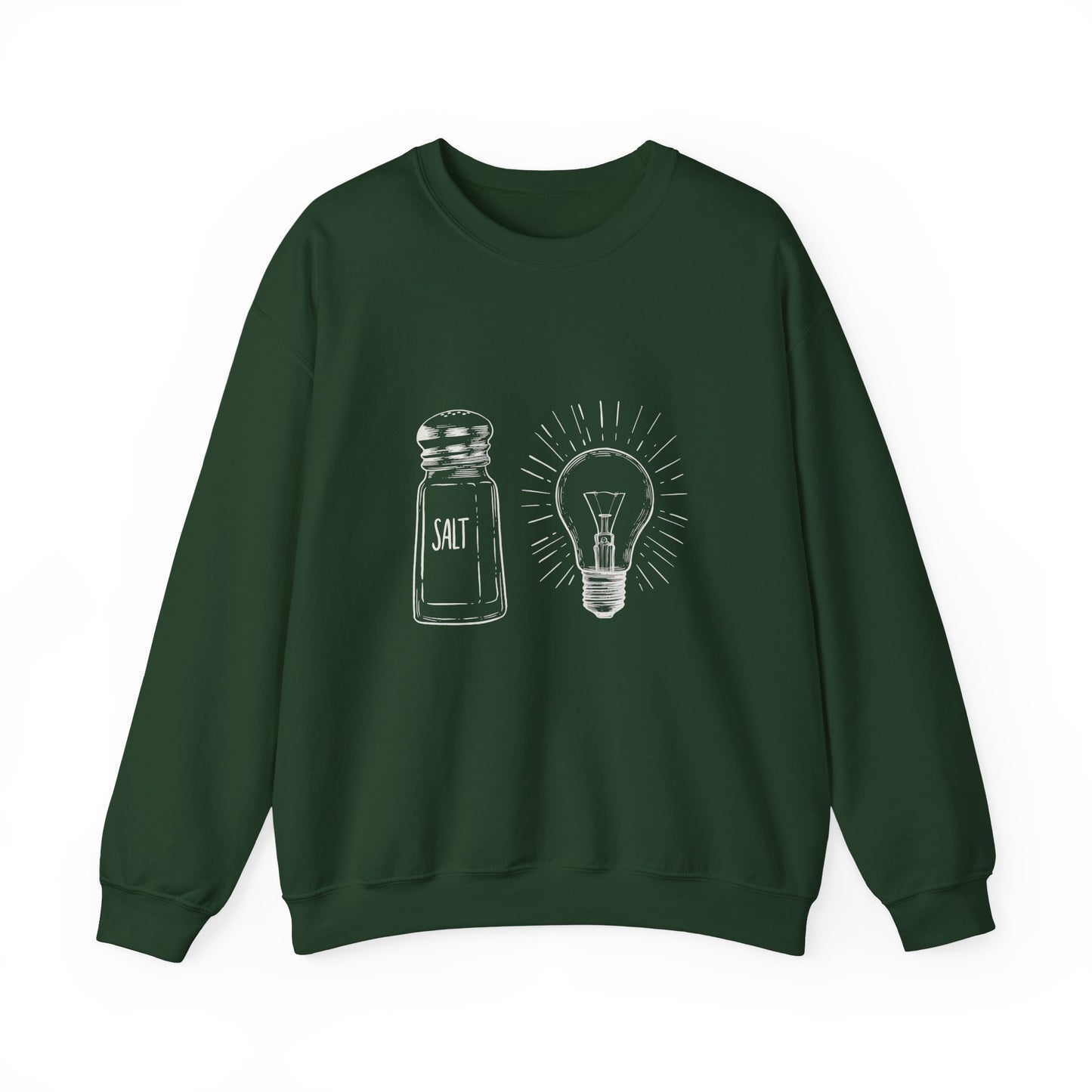 Salt & Light Crewneck Sweatshirt - Unisex Gift, Cozy Layer, Ideal for Everyday Wear, Casual Outfit, Unique Design