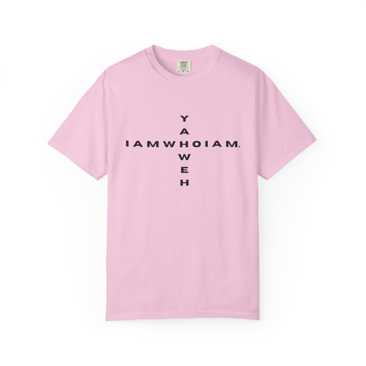 l AM who l AM / YAHWEH Cross Tee Faith-Inspired Unisex T-Shirt, Casual Christian Apparel, Gift for Believers, Everyday Wear