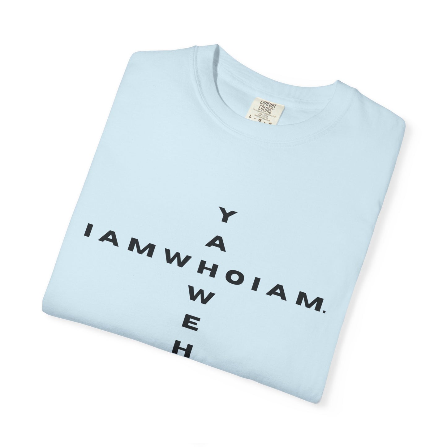 l AM who l AM / YAHWEH Cross Tee Faith-Inspired Unisex T-Shirt, Casual Christian Apparel, Gift for Believers, Everyday Wear