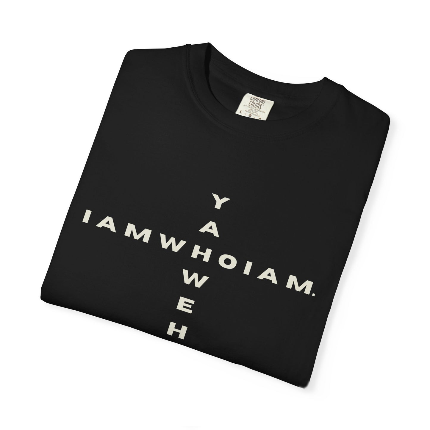 l AM who l AM / YAHWEH Cross Tee Faith-Inspired Unisex T-Shirt, Casual Christian Apparel, Gift for Believers, Everyday Wear