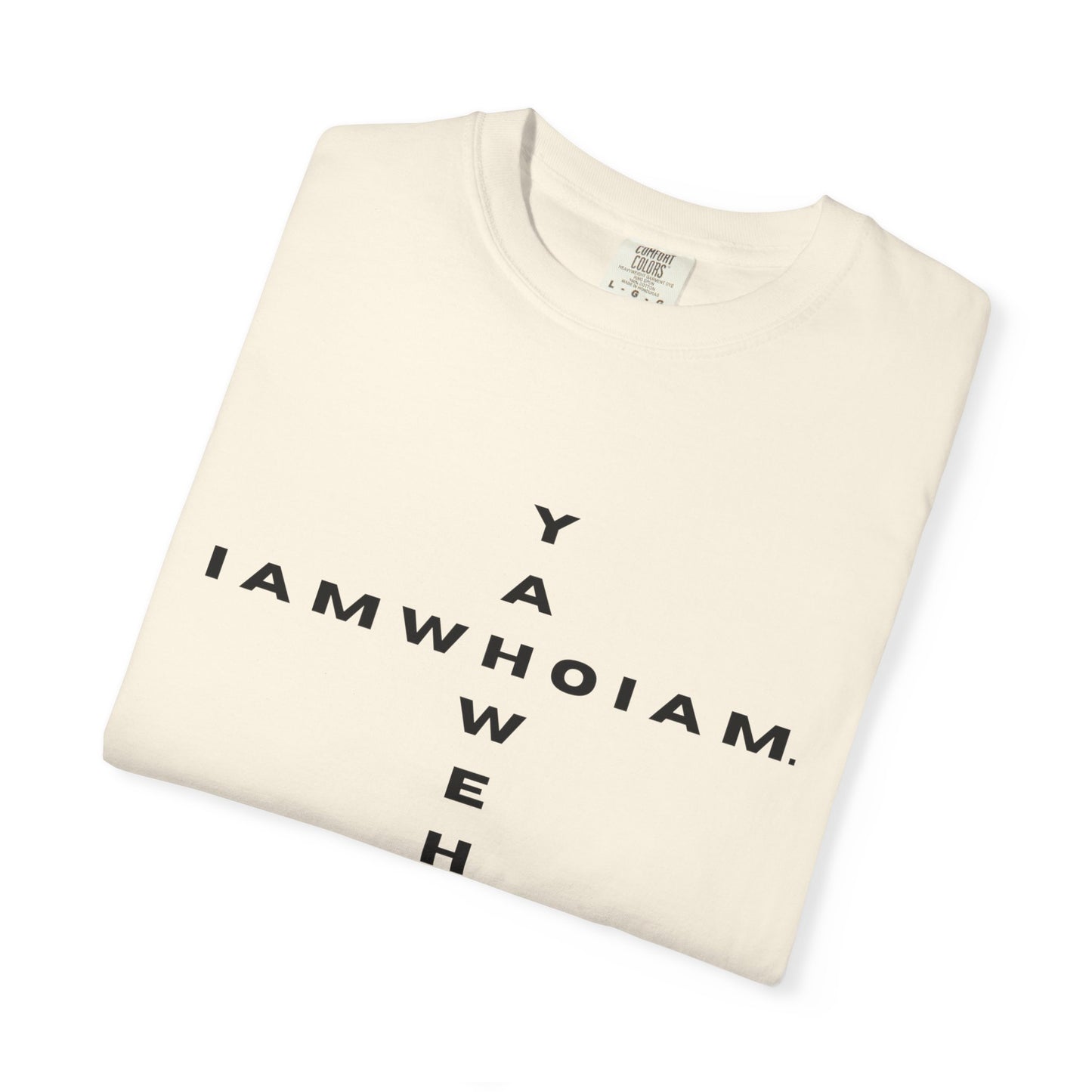 l AM who l AM / YAHWEH Cross Tee Faith-Inspired Unisex T-Shirt, Casual Christian Apparel, Gift for Believers, Everyday Wear