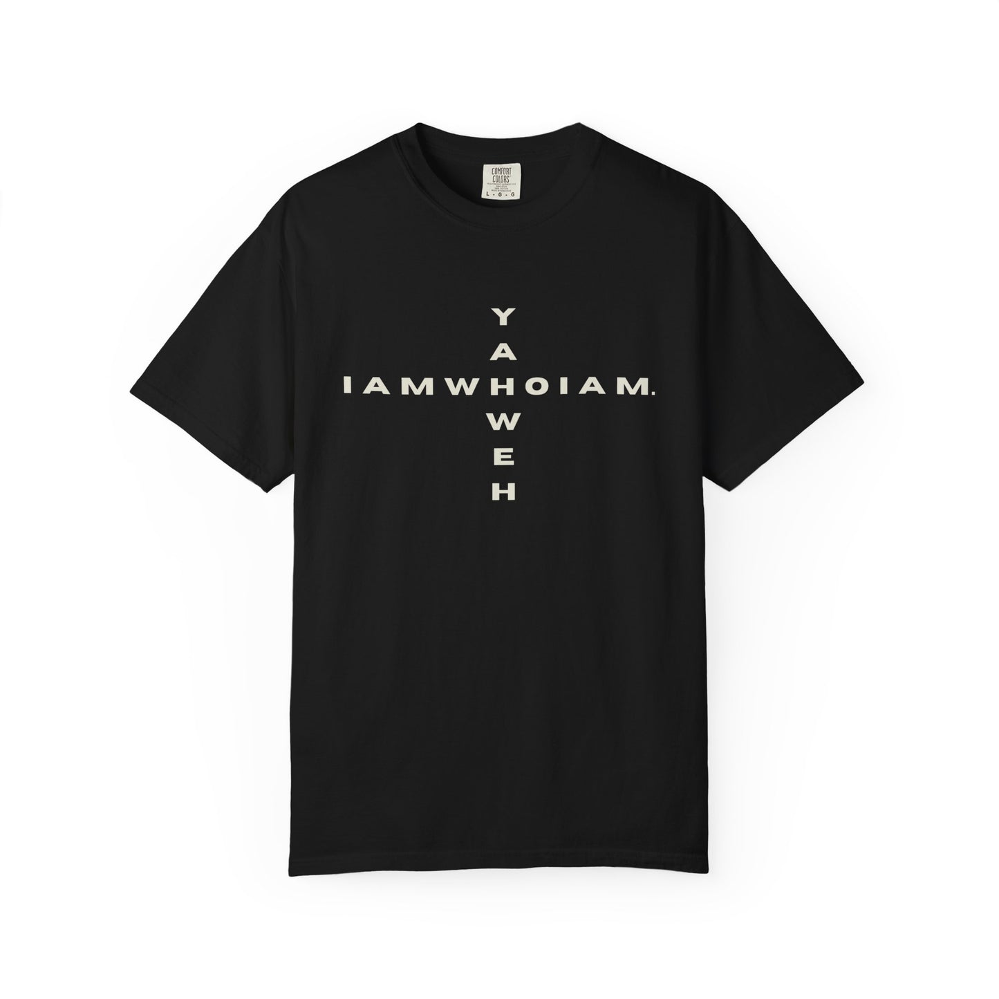 l AM who l AM / YAHWEH Cross Tee Faith-Inspired Unisex T-Shirt, Casual Christian Apparel, Gift for Believers, Everyday Wear