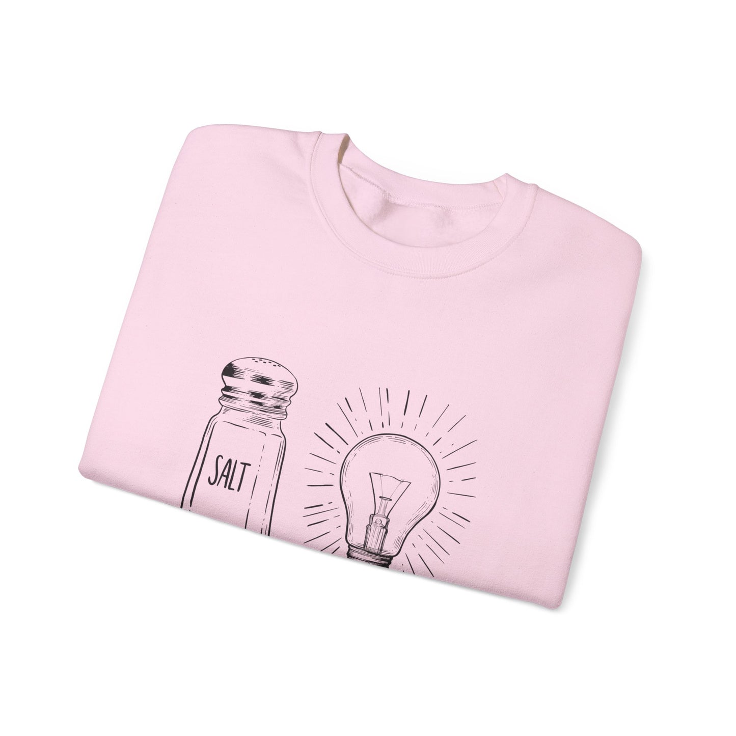 Salt & Light Crewneck Sweatshirt - Unisex Gift, Cozy Layer, Ideal for Everyday Wear, Casual Outfit, Unique Design