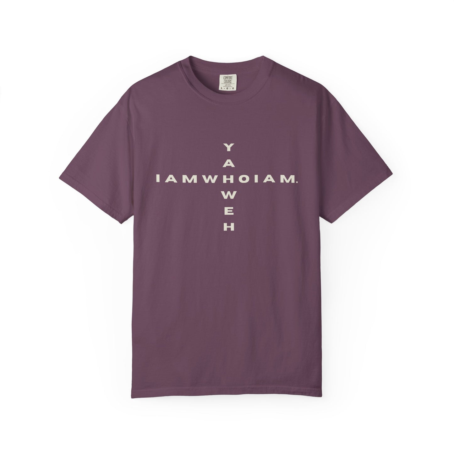 l AM who l AM / YAHWEH Cross Tee Faith-Inspired Unisex T-Shirt, Casual Christian Apparel, Gift for Believers, Everyday Wear