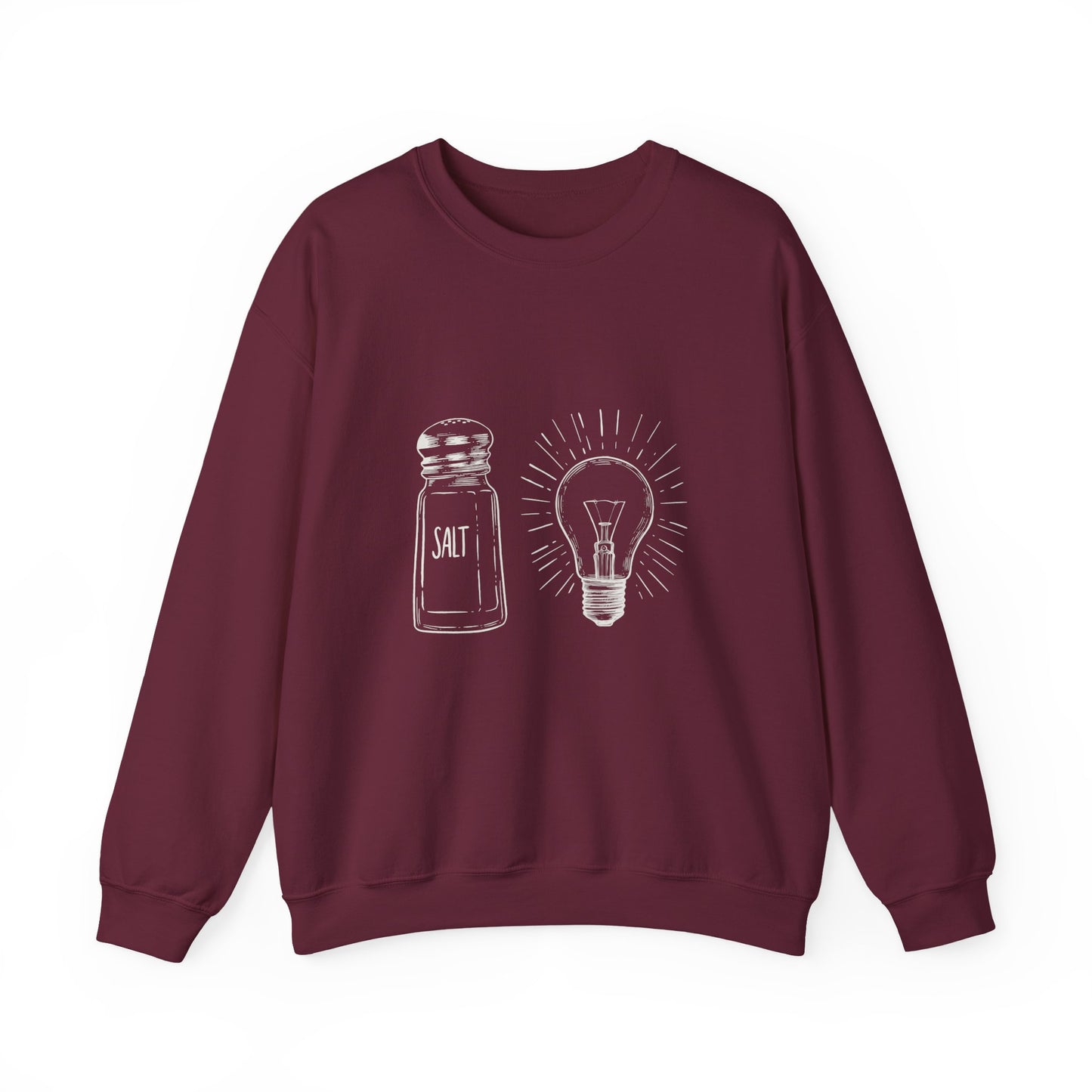 Salt & Light Crewneck Sweatshirt - Unisex Gift, Cozy Layer, Ideal for Everyday Wear, Casual Outfit, Unique Design