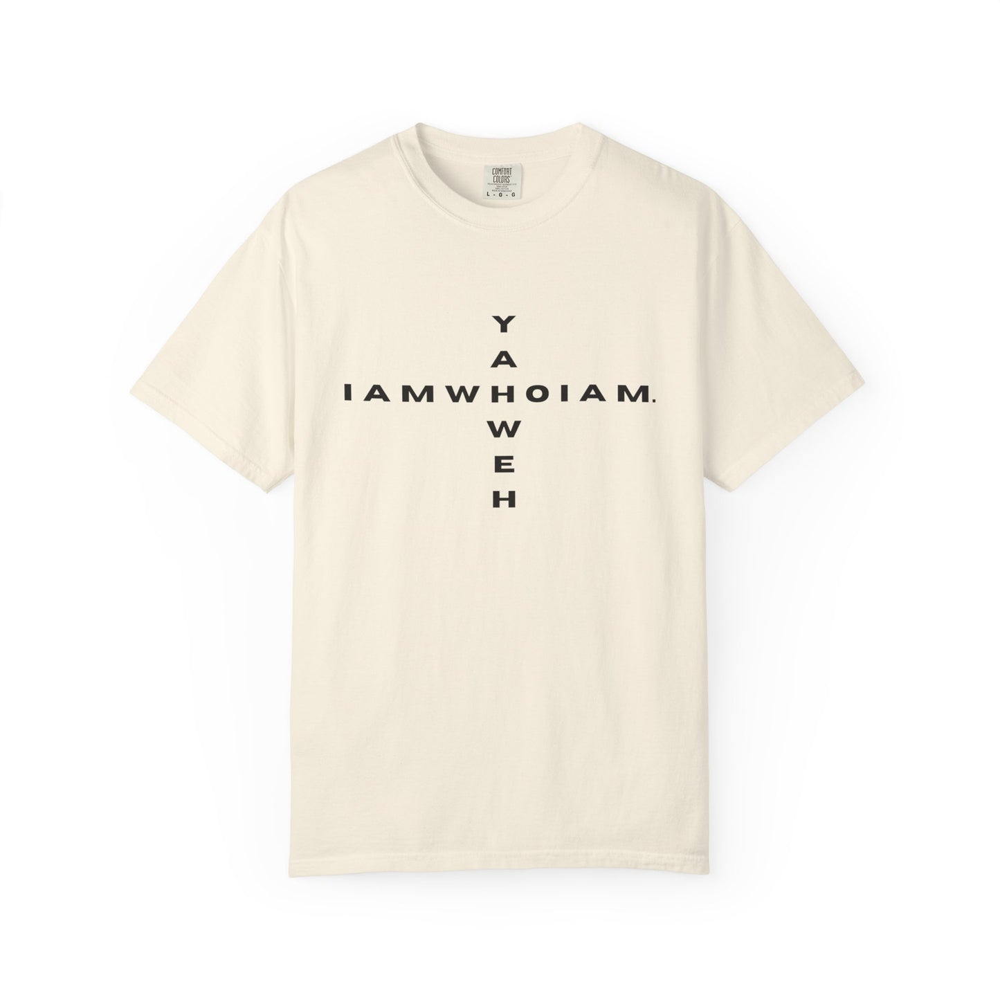 l AM who l AM / YAHWEH Cross Tee Faith-Inspired Unisex T-Shirt, Casual Christian Apparel, Gift for Believers, Everyday Wear