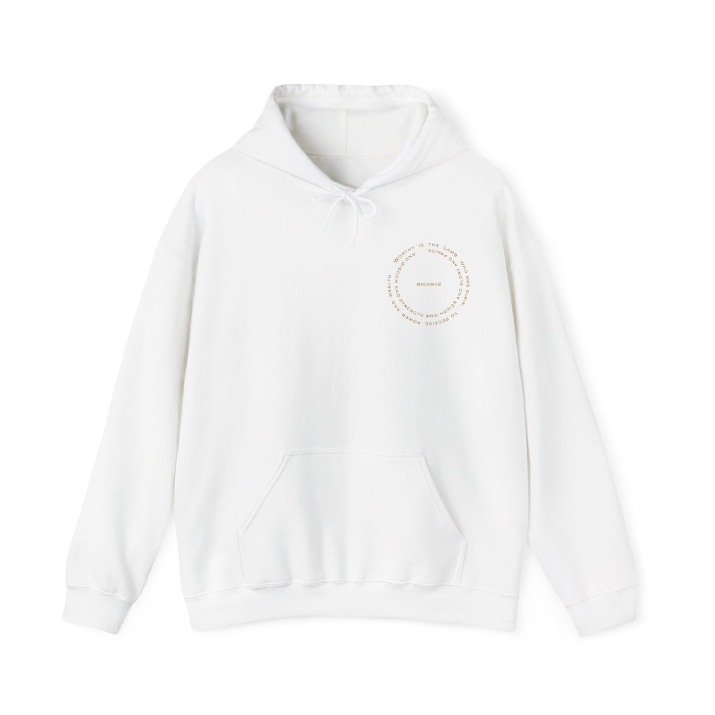 Hoodie with Lamb and New Jerusalem Scene Revelation 5:12
