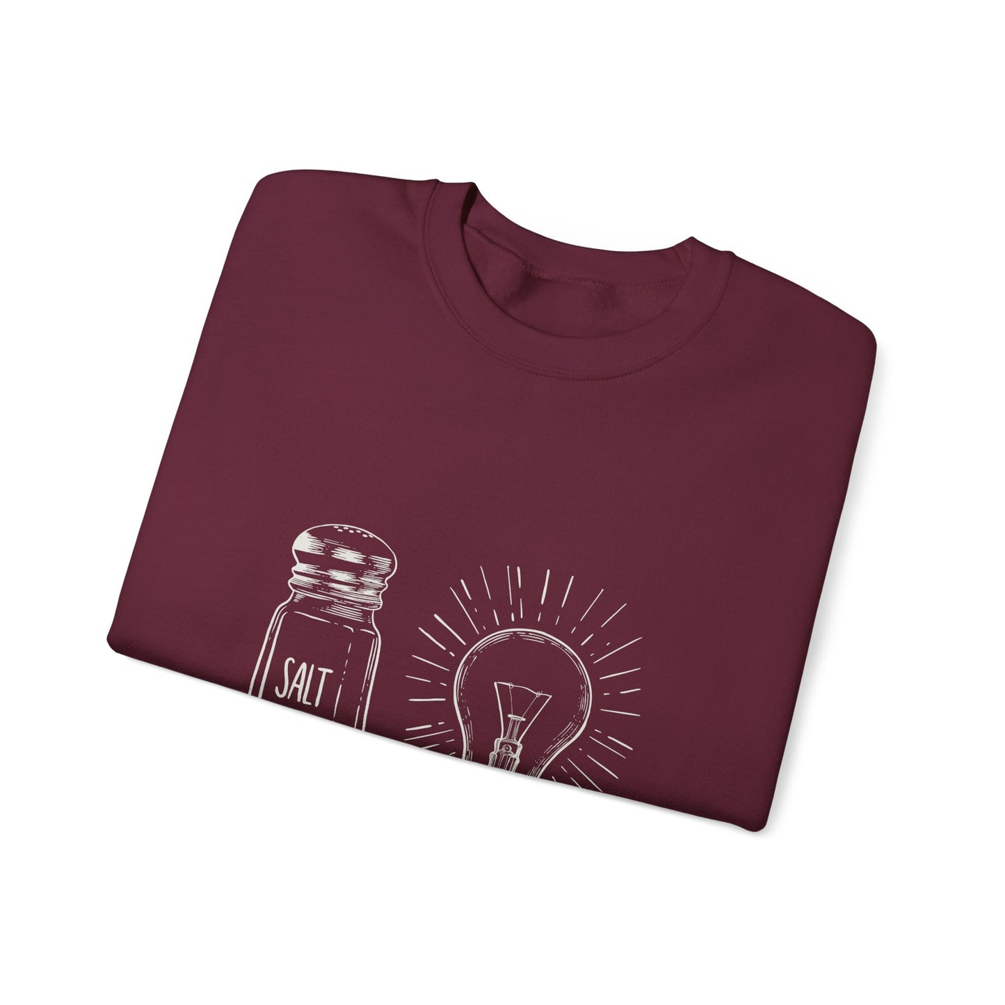 Salt & Light Crewneck Sweatshirt - Unisex Gift, Cozy Layer, Ideal for Everyday Wear, Casual Outfit, Unique Design