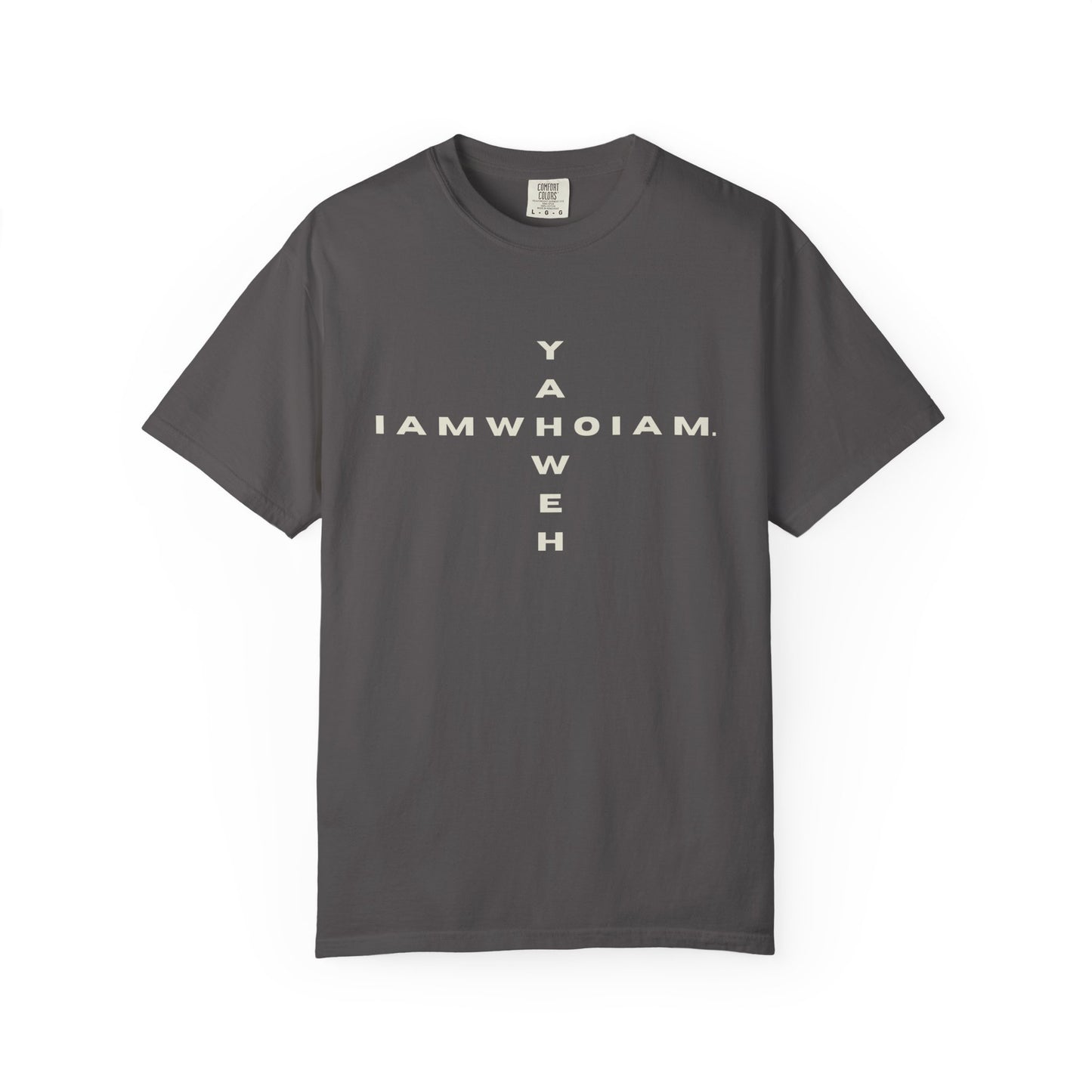 l AM who l AM / YAHWEH Cross Tee Faith-Inspired Unisex T-Shirt, Casual Christian Apparel, Gift for Believers, Everyday Wear
