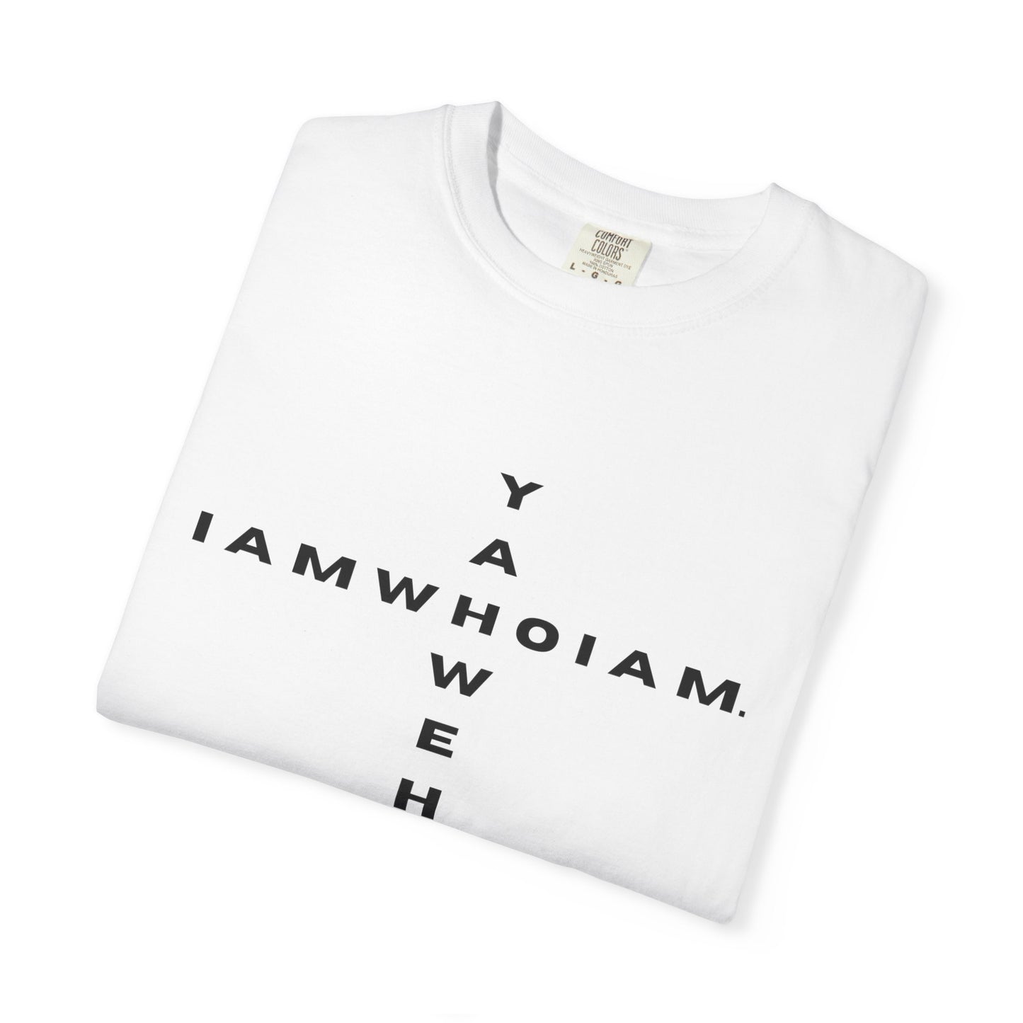 l AM who l AM / YAHWEH Cross Tee Faith-Inspired Unisex T-Shirt, Casual Christian Apparel, Gift for Believers, Everyday Wear