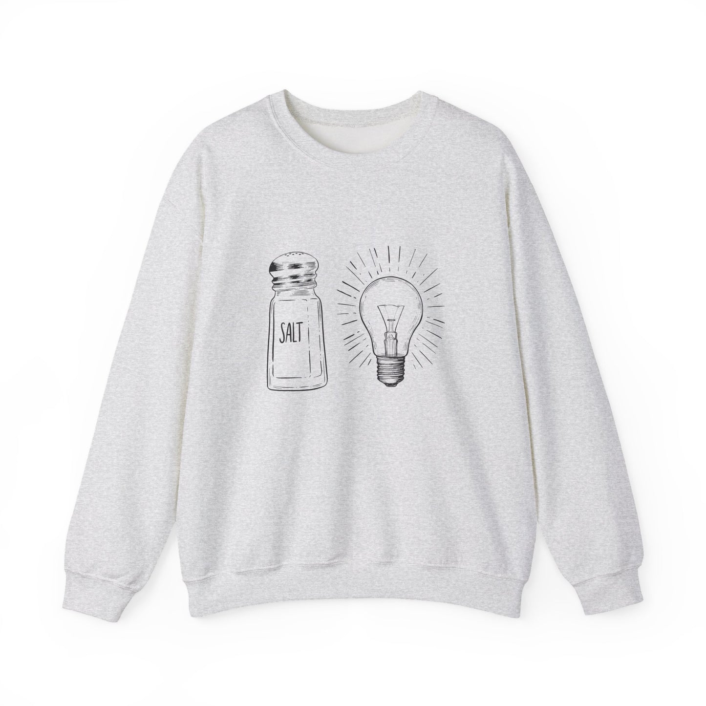 Salt & Light Crewneck Sweatshirt - Unisex Gift, Cozy Layer, Ideal for Everyday Wear, Casual Outfit, Unique Design