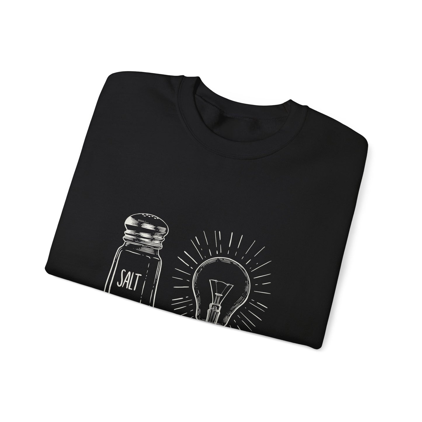 Salt & Light Crewneck Sweatshirt - Unisex Gift, Cozy Layer, Ideal for Everyday Wear, Casual Outfit, Unique Design