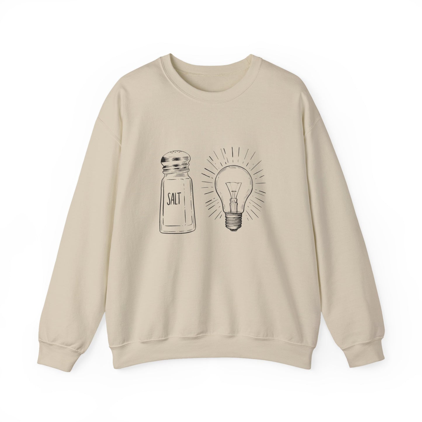 Salt & Light Crewneck Sweatshirt - Unisex Gift, Cozy Layer, Ideal for Everyday Wear, Casual Outfit, Unique Design