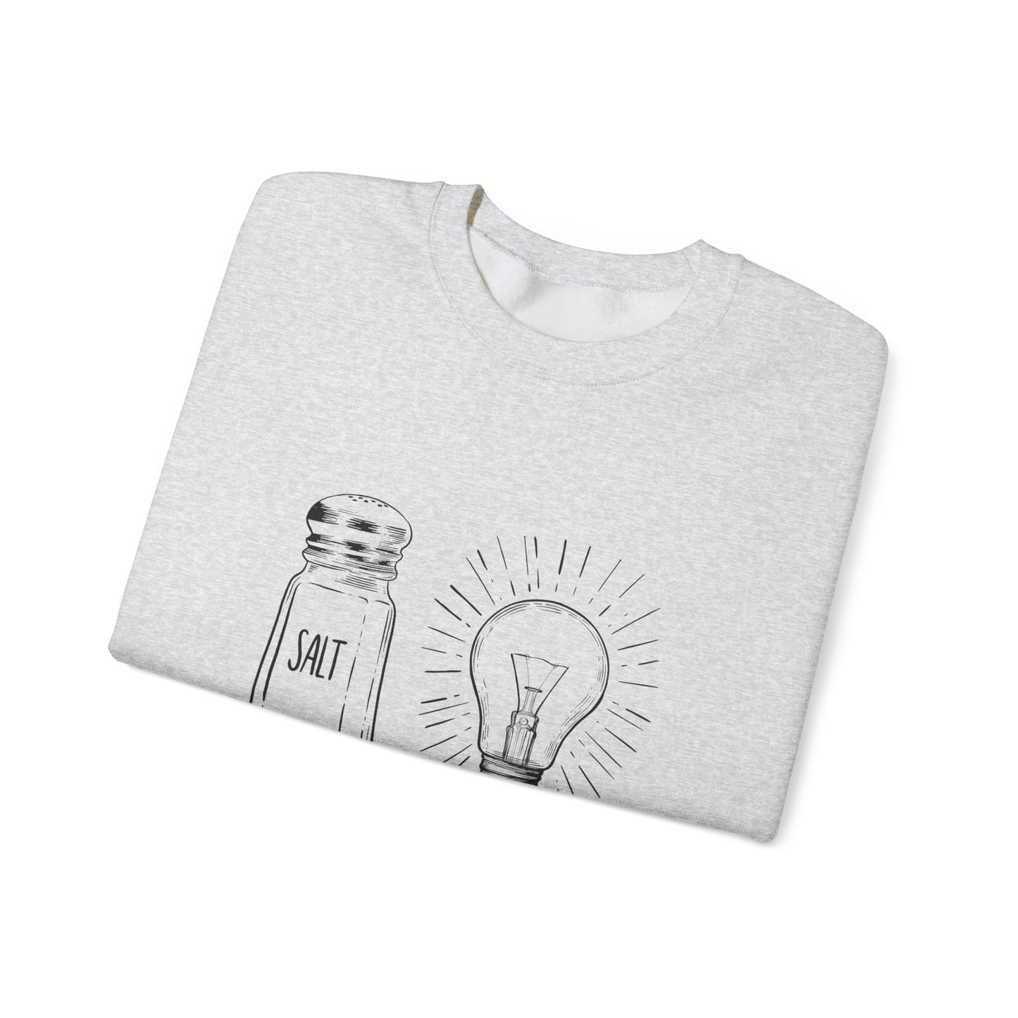 Salt & Light Crewneck Sweatshirt - Unisex Gift, Cozy Layer, Ideal for Everyday Wear, Casual Outfit, Unique Design