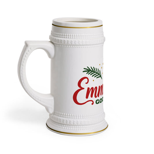 Festive Stein Mug - Joyful Beverage Holder for Christmas, Gifts for Him, Christmas Events, Cozy Decor