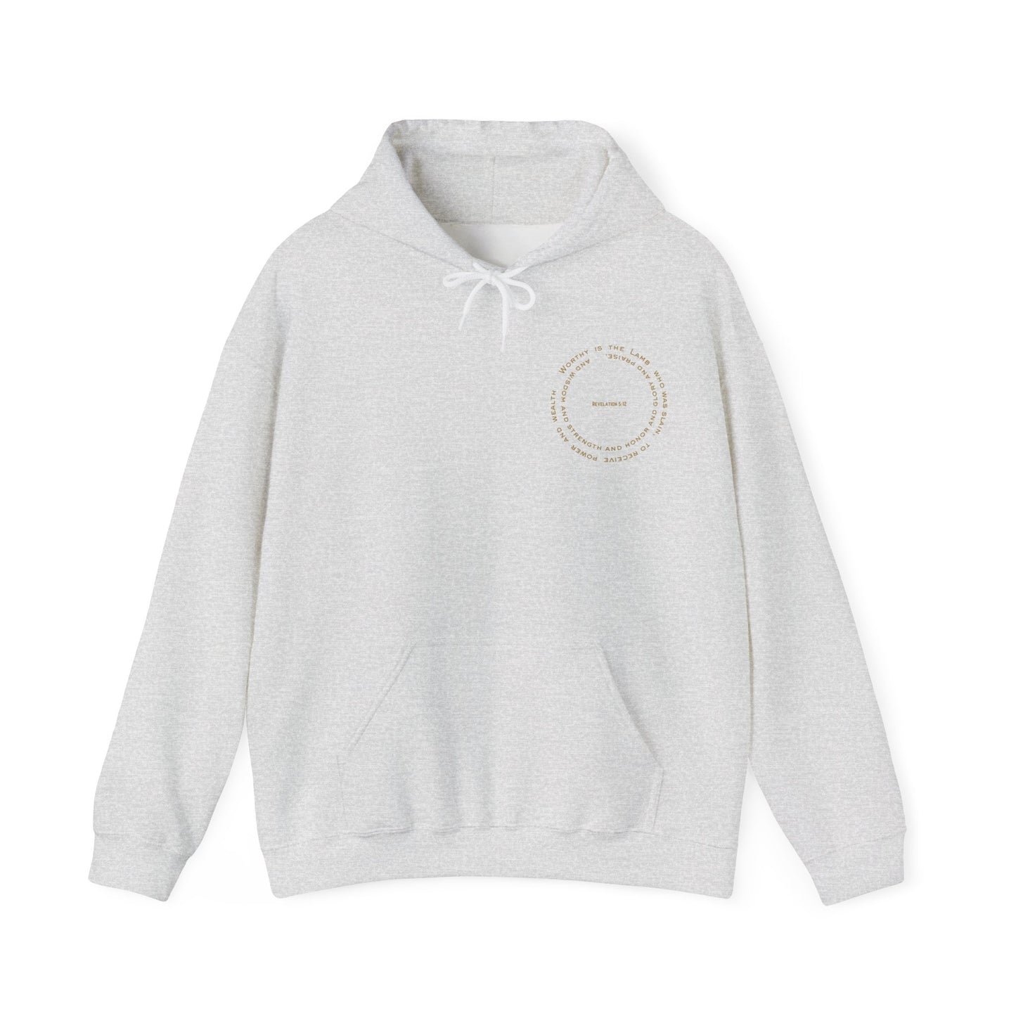 Hoodie with Lamb and New Jerusalem Scene Revelation 5:12