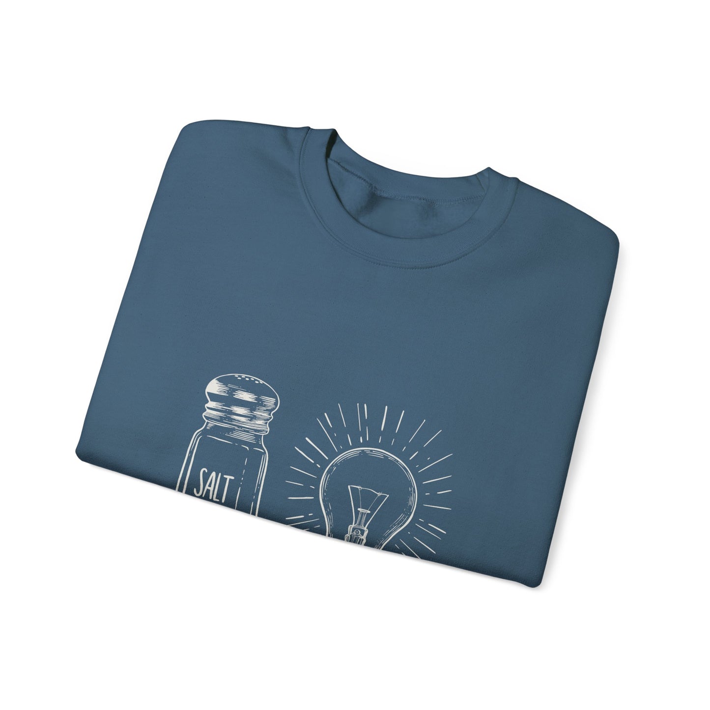 Salt & Light Crewneck Sweatshirt - Unisex Gift, Cozy Layer, Ideal for Everyday Wear, Casual Outfit, Unique Design