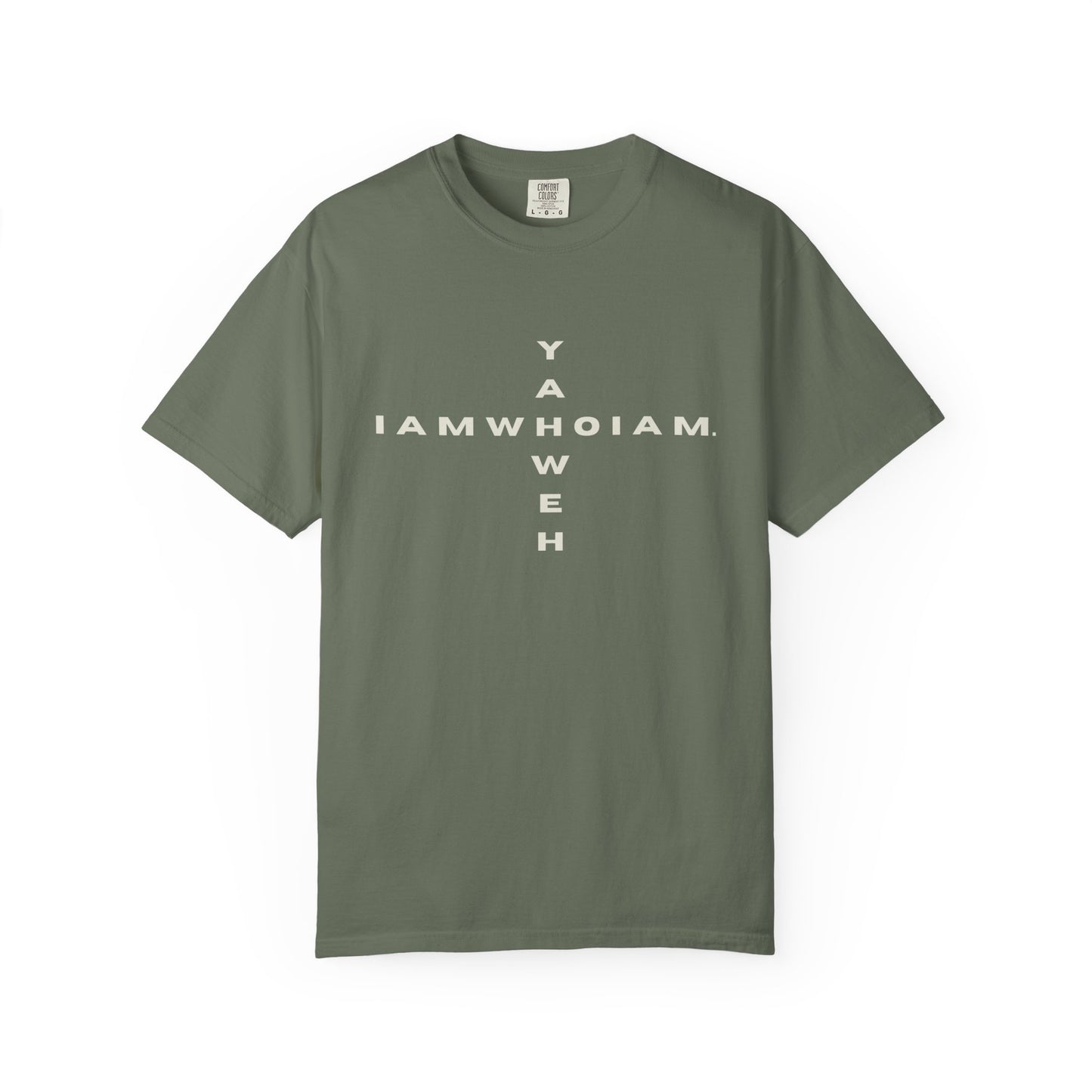 l AM who l AM / YAHWEH Cross Tee Faith-Inspired Unisex T-Shirt, Casual Christian Apparel, Gift for Believers, Everyday Wear