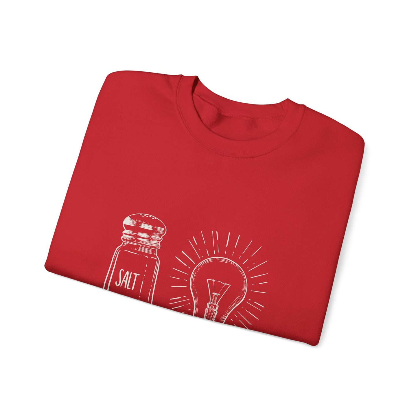 Salt & Light Crewneck Sweatshirt - Unisex Gift, Cozy Layer, Ideal for Everyday Wear, Casual Outfit, Unique Design