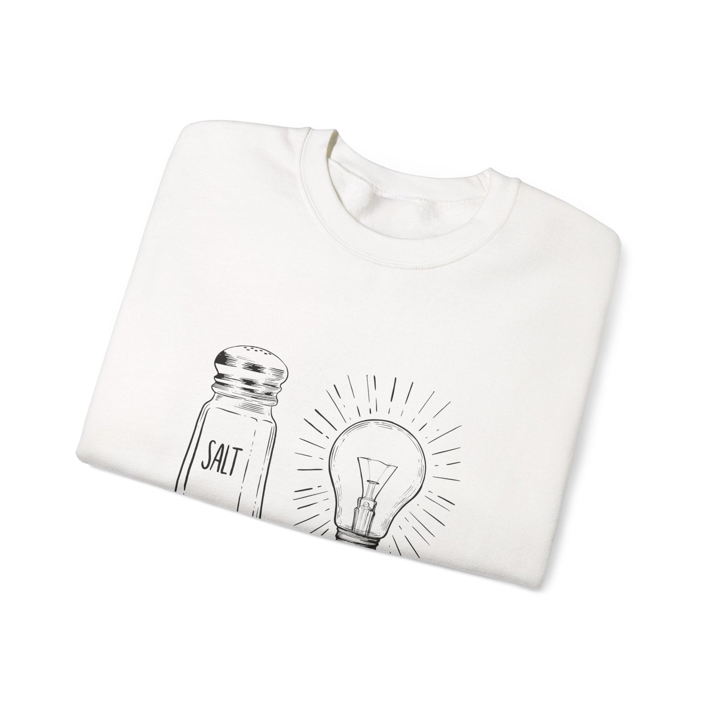 Salt & Light Crewneck Sweatshirt - Unisex Gift, Cozy Layer, Ideal for Everyday Wear, Casual Outfit, Unique Design