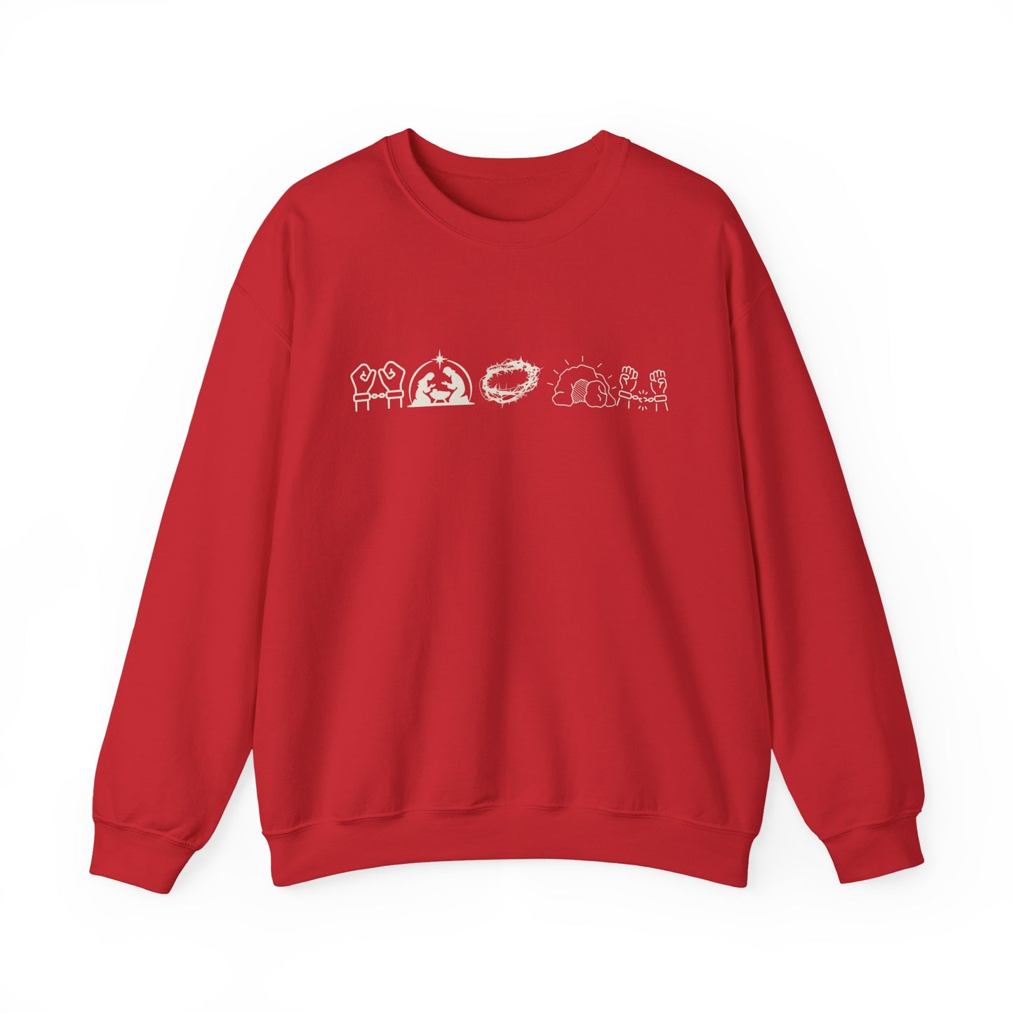 Christmas Crewneck Sweatshirt - From Chained to Free Design