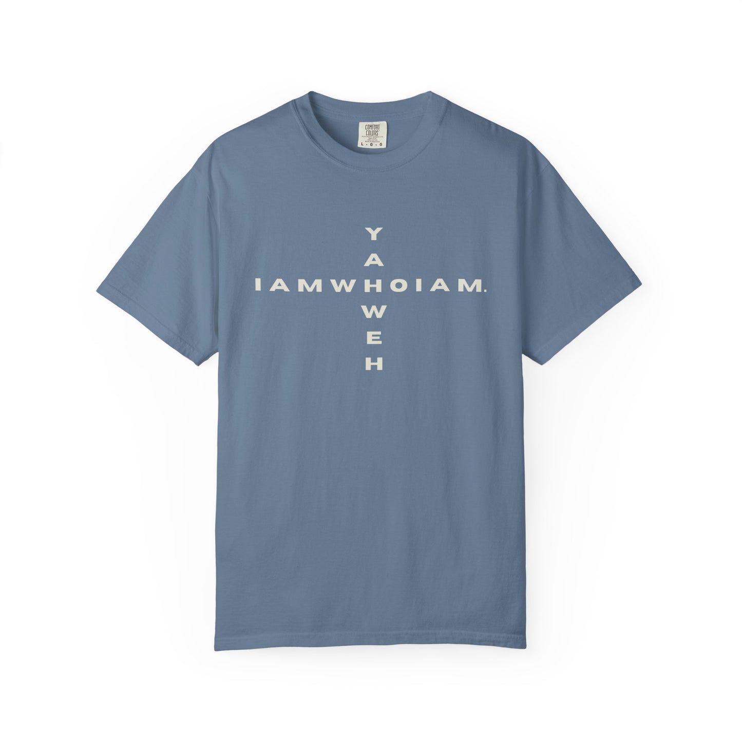 l AM who l AM / YAHWEH Cross Tee Faith-Inspired Unisex T-Shirt, Casual Christian Apparel, Gift for Believers, Everyday Wear