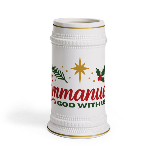 Festive Stein Mug - Joyful Beverage Holder for Christmas, Gifts for Him, Christmas Events, Cozy Decor