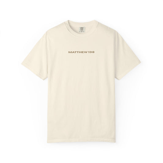 Matthew 13:8 and Blooming Flowers Design Graphic Tee