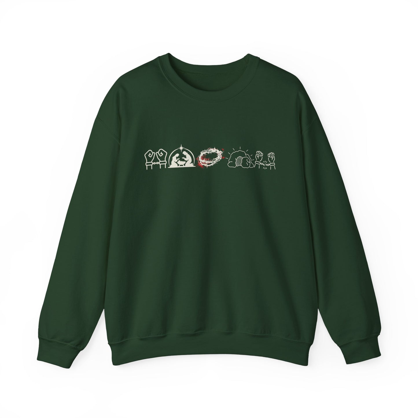 Christmas Crewneck Sweatshirt - From Chained to Free Design