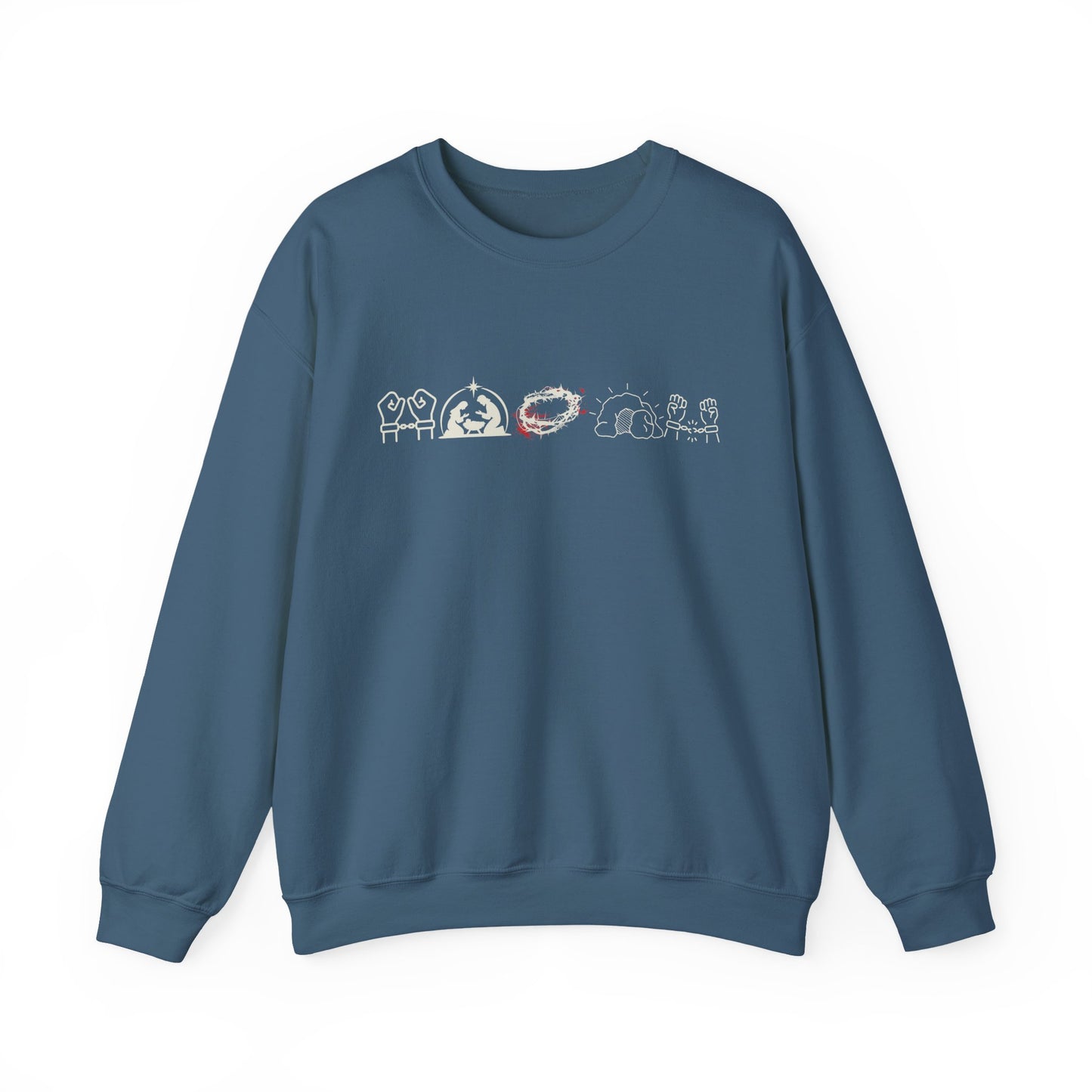 Christmas Crewneck Sweatshirt - From Chained to Free Design