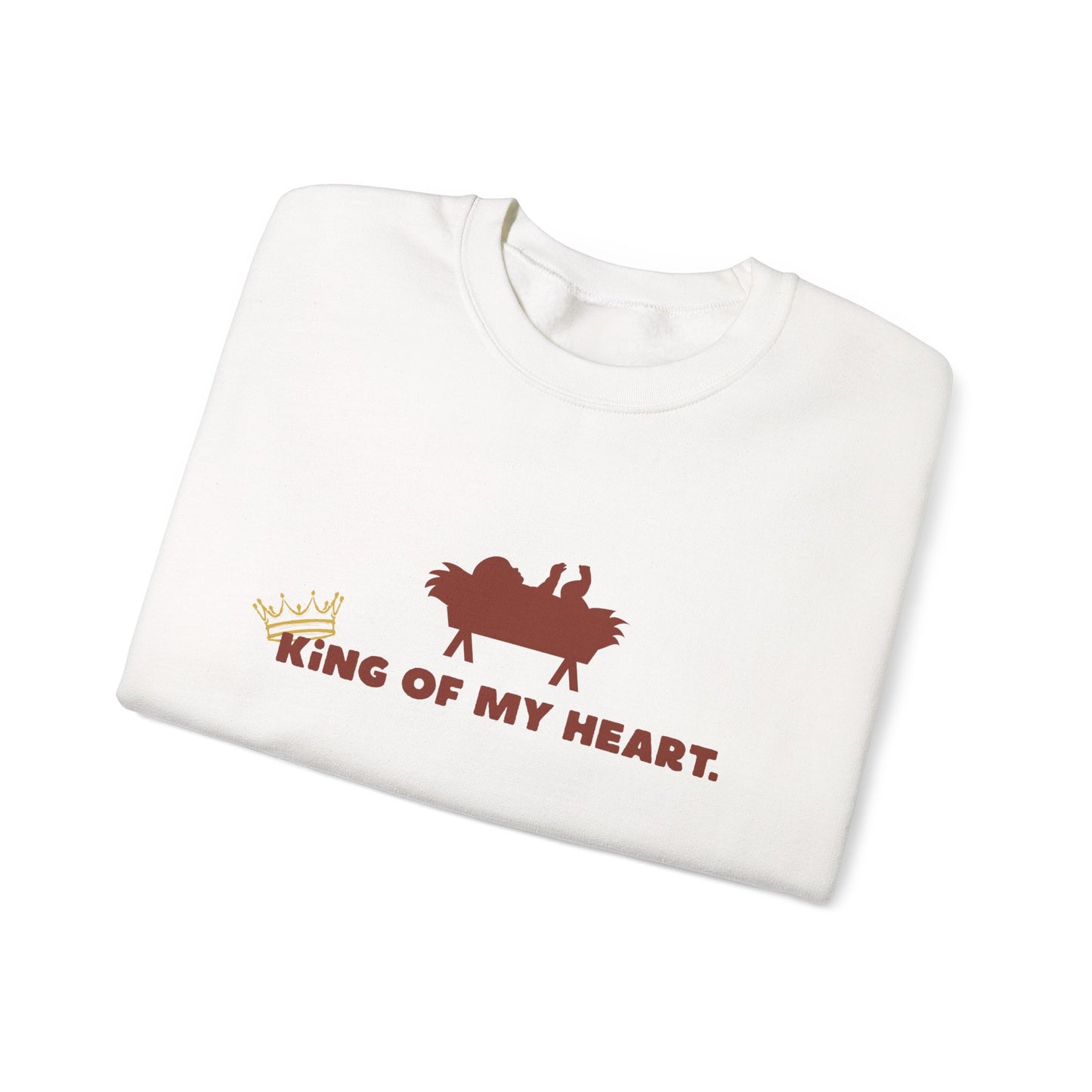 Christmas Crewneck Sweatshirt - King of my heart Design