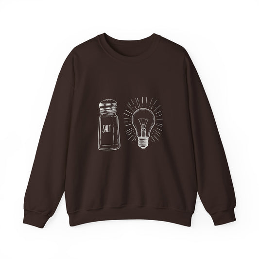 Salt & Light Crewneck Sweatshirt - Unisex Gift, Cozy Layer, Ideal for Everyday Wear, Casual Outfit, Unique Design