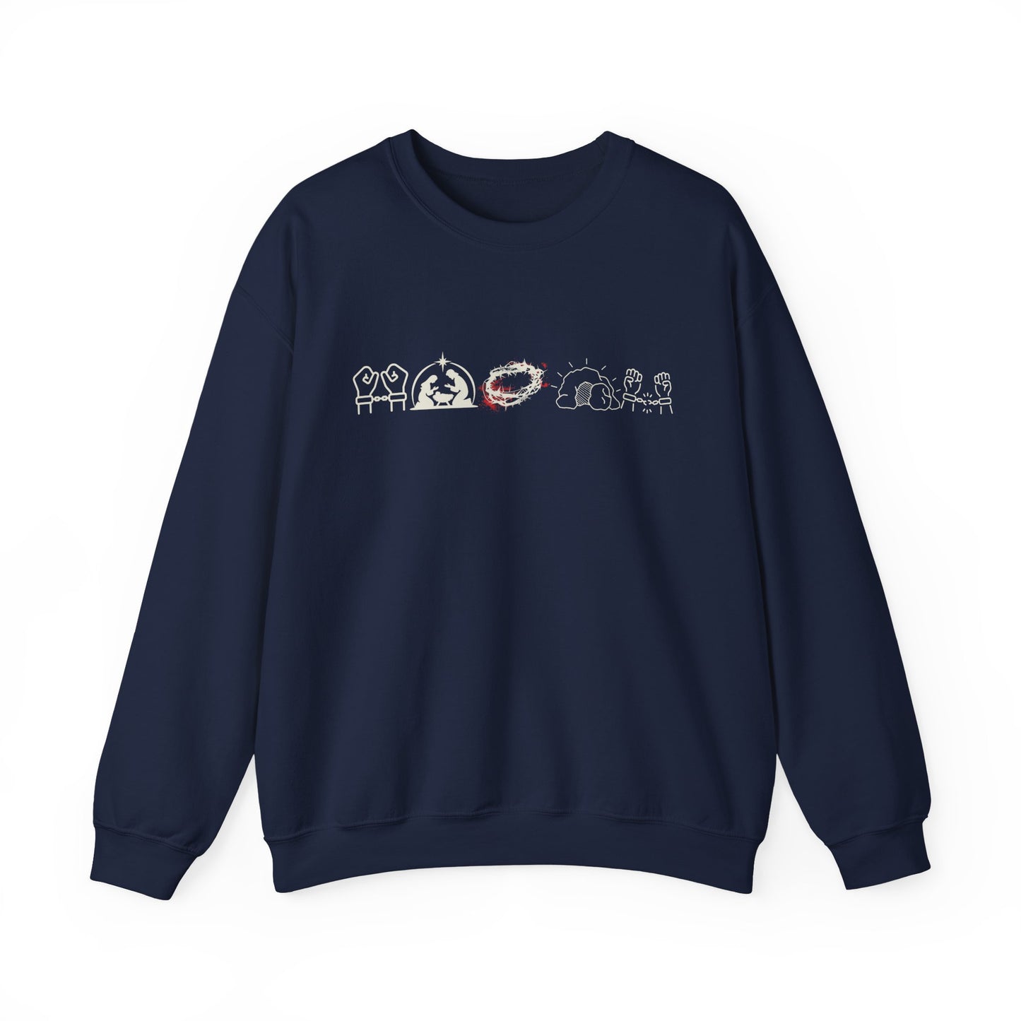 Christmas Crewneck Sweatshirt - From Chained to Free Design
